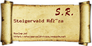 Steigervald Róza névjegykártya