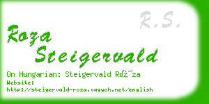 roza steigervald business card